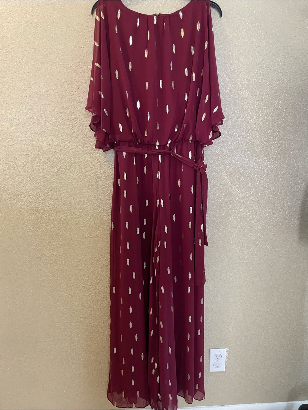 MSK Women’s Crew Neck Belted- Wide-Leg Jumpsuit Size M - Picture 3 of 15